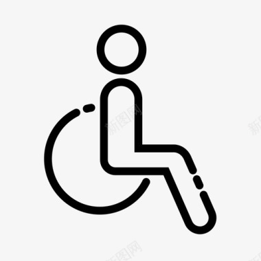 残疾人病人轮椅图标图标