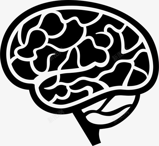 大脑头部神经学图标svg_新图网 https://ixintu.com 医疗保健 器官 大脑 头部 神经学