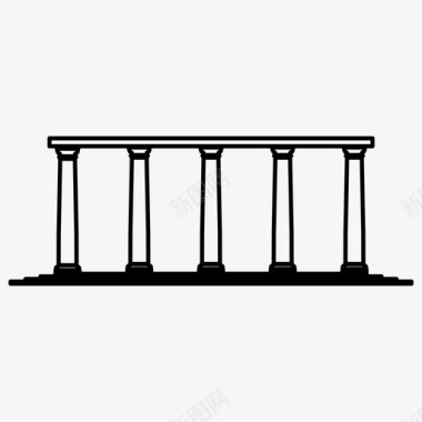 柱子建筑柱廊图标图标