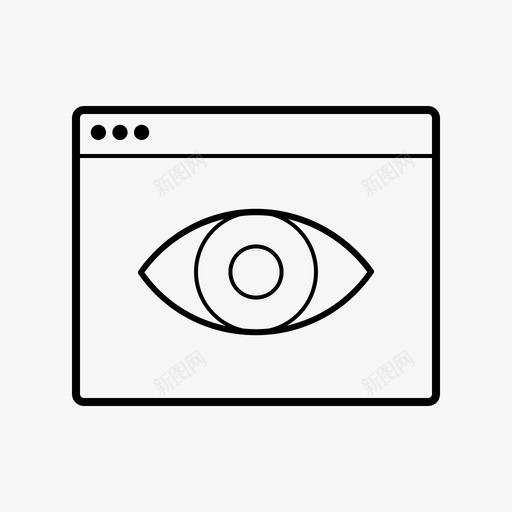 搜索引擎优化浏览器眼睛图标svg_新图网 https://ixintu.com 办公网站 可见 外观 搜索引擎优化 浏览器 眼睛 视图