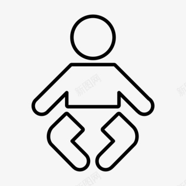 婴儿尿布托儿所图标图标