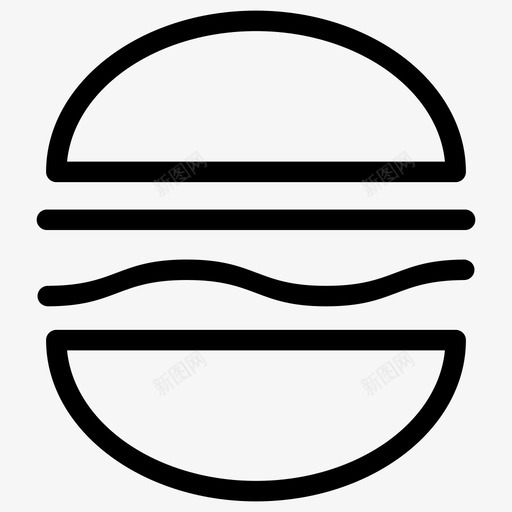 汉堡快餐三明治图标svg_新图网 https://ixintu.com 三明治 快餐 汉堡 餐厅标志
