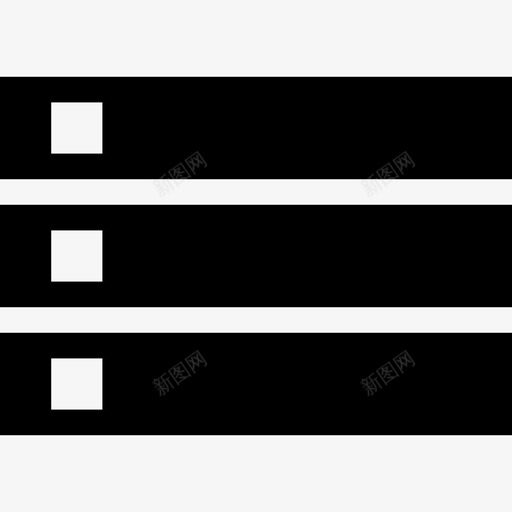服务器三层单色图标svg_新图网 https://ixintu.com 三层单色设计 服务器