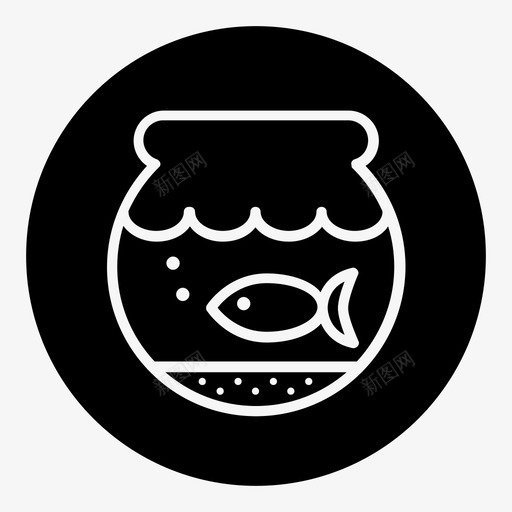 鱼缸宠物宠物店图标svg_新图网 https://ixintu.com 宠物 宠物店 水族馆 鱼缸