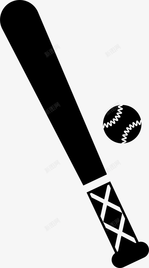 棒球棍棒图标svg_新图网 https://ixintu.com 棍棒 棒球