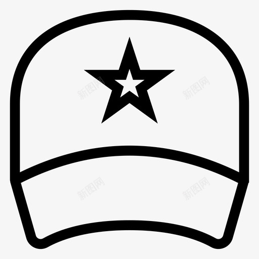 帽子棒球帽时尚图标svg_新图网 https://ixintu.com 帽子 时尚 棒球帽 白帽 购物电子商务线图标