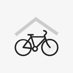 场地自行车自行车停车场地方车站图标高清图片