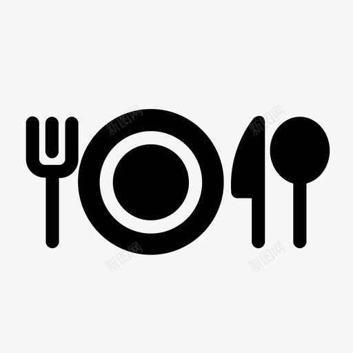餐具餐叉餐刀图标svg_新图网 https://ixintu.com 汤匙 食品饮料固体风格 餐具 餐刀 餐叉