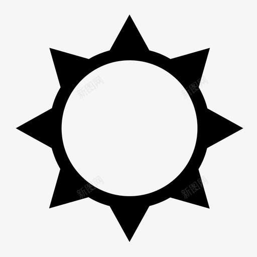 太阳形状图标svg_新图网 https://ixintu.com 太阳 形状