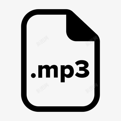 mp3文件文档扩展名图标svg_新图网 https://ixintu.com mp3文件 扩展名 文件 文档 格式