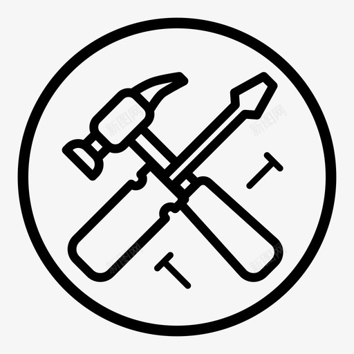 手锤手工具工具图标svg_新图网 https://ixintu.com 工具 手工具 手锤