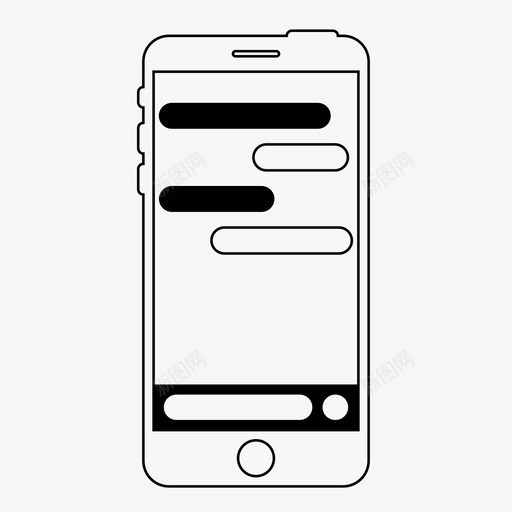 移动聊天应用程序机器人程序iphone图标svg_新图网 https://ixintu.com iphone 机器人程序 移动线框 移动聊天应用程序