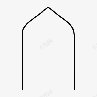 尖拱阿拉伯花纹建筑图标图标