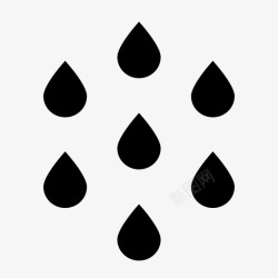 象形文字水雨滴预报图标高清图片