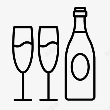 饮料庆祝香槟图标图标
