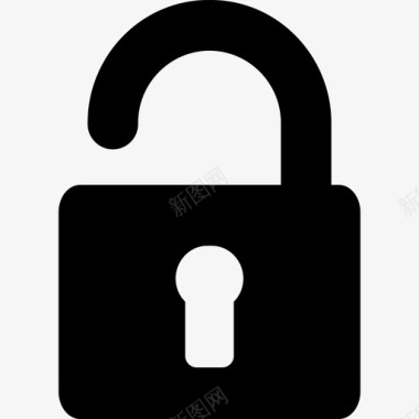 解锁的挂锁安全基本设施图标图标