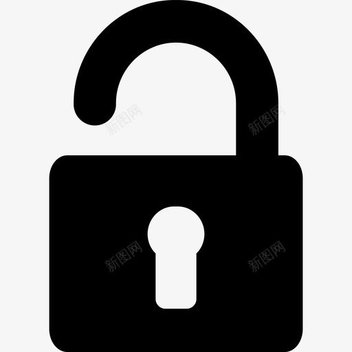 解锁的挂锁安全基本设施图标svg_新图网 https://ixintu.com 基本设施 安全 解锁的挂锁