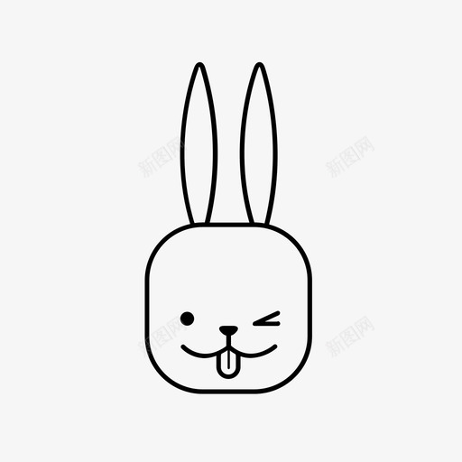 傻兔子复活节快乐图标svg_新图网 https://ixintu.com 傻兔子 兔子 复活节 复活节兔子表情符号 快乐 舌头伸出来