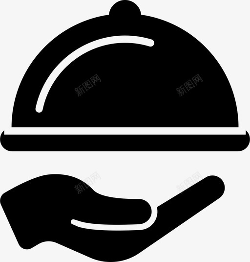 cloche用餐服务图标svg_新图网 https://ixintu.com cloche 服务 服务员 用餐