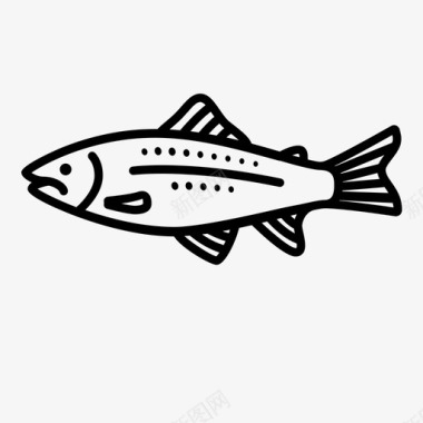 虹鳟鳟鱼淡水鱼图标图标