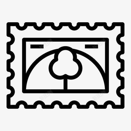 邮资性质邮票树图标svg_新图网 https://ixintu.com 树 邮票 邮资性质
