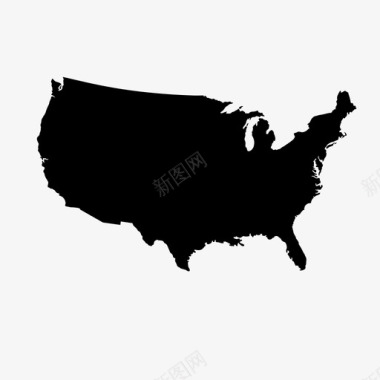 美国地图美国北方图标图标