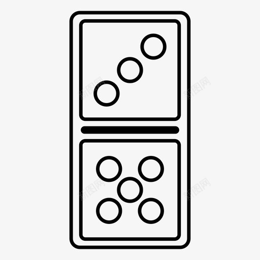 多米诺连击游戏图标svg_新图网 https://ixintu.com 多米诺 数字 游戏 连击