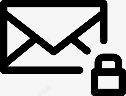 信封电子邮件锁定图标svg_新图网 https://ixintu.com 信件 信封 受保护 安全 电子邮件 邮件 锁定