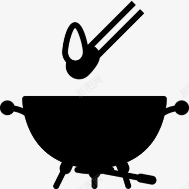 烤架点火火火焰图标图标