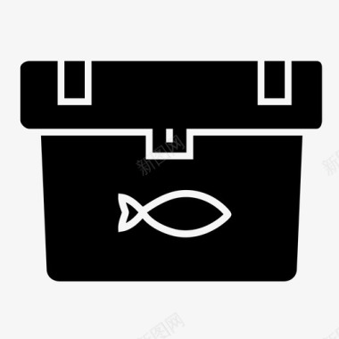 渔具箱渔场渔具图标图标
