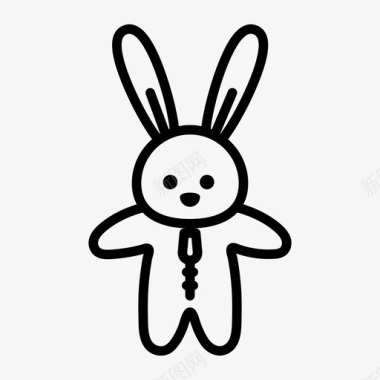 兔子童年孩子图标图标