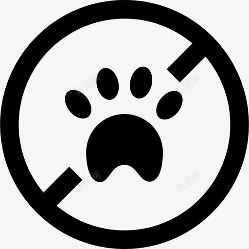 禁止动物禁止携带宠物图标svg_新图网 https://ixintu.com 禁止动物 禁止携带宠物