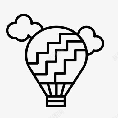 热气球气球节日图标图标