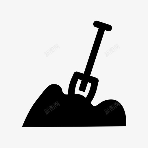 铲子挖掘花园图标svg_新图网 https://ixintu.com 农业 农业和园艺第一卷 地面 工作 挖掘 花园 铲子