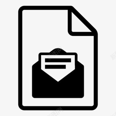 电子邮件文件档案信封图标图标