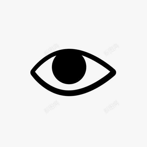 眼睛眨眼查看图标svg_新图网 https://ixintu.com 可见性 文件管理 查看 眨眼 眼睛