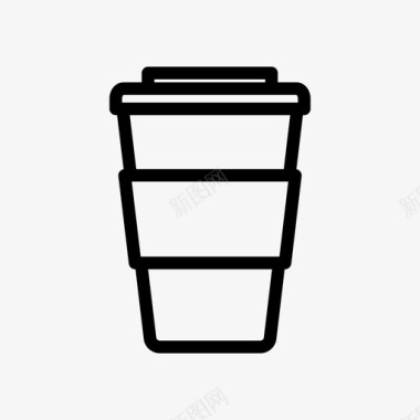 咖啡杯饮料垃圾食品图标图标