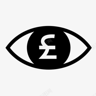 金钱眼金融英镑图标图标