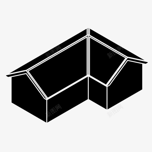 交叉门建筑盖图标svg_新图网 https://ixintu.com 交叉门 屋顶 屋顶类型 建筑 房子 盖