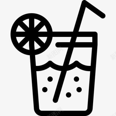 苏打水饮料玻璃杯图标图标