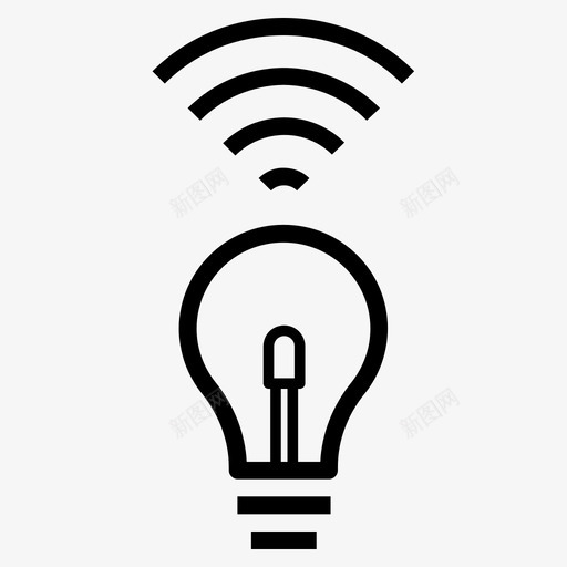 智能led灯灯泡灯图标svg_新图网 https://ixintu.com 智能led灯 消费电子产品概述 灯 灯泡 照明