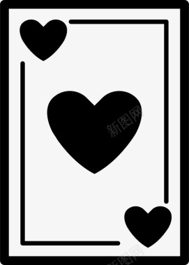 心脏扑克牌扑克牌图标图标
