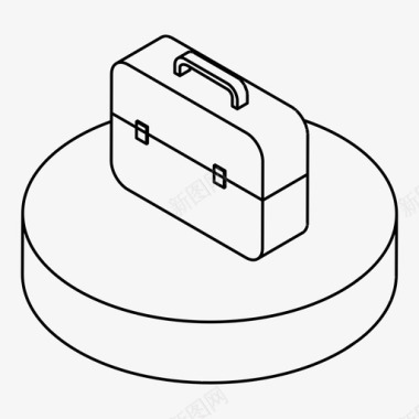 投资组合公文包商务图标图标