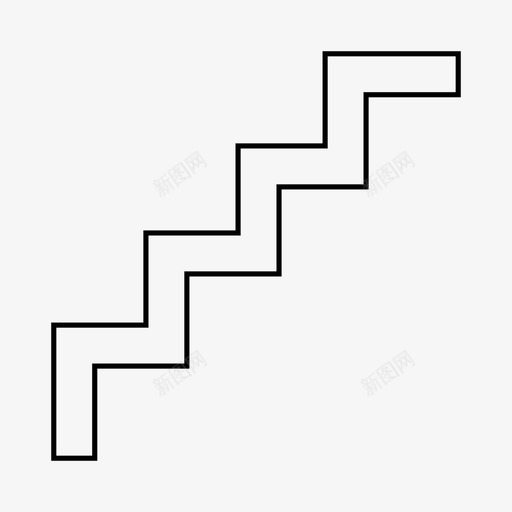 楼梯上升台阶图标svg_新图网 https://ixintu.com 上升 台阶 材料线 楼梯 楼梯设计手稿
