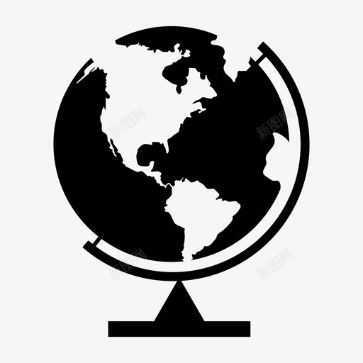 地球球体行星图标svg_新图网 https://ixintu.com 世界 地球 球体 符号 行星