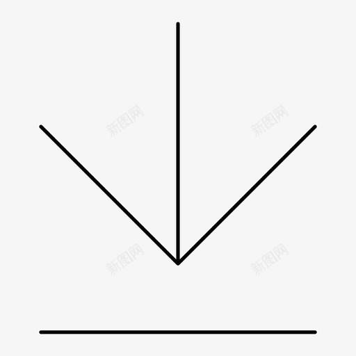 最下面的箭头向下图标svg_新图网 https://ixintu.com 下载 向下 导航箭头四机 最下面的箭头