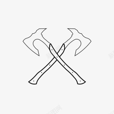 斧头武器剑和武器图标图标