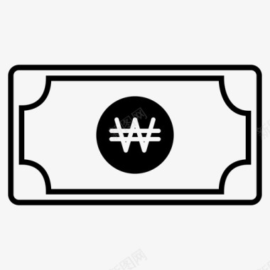 货币纸币图标图标