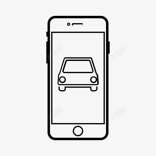 移动出租车服务位置导航图标svg_新图网 https://ixintu.com 位置 导航 移动出租车服务