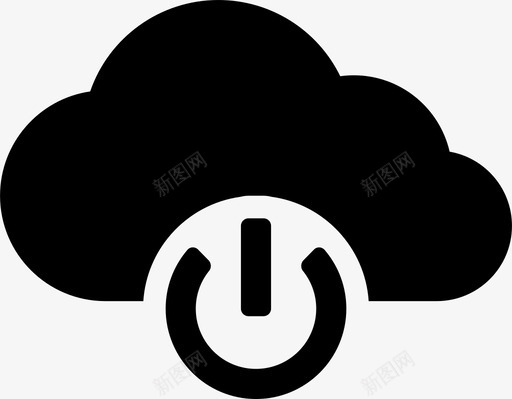 云存储计算数据图标svg_新图网 https://ixintu.com 云存储 云连接填充 互联网 备用 数据 电源 计算